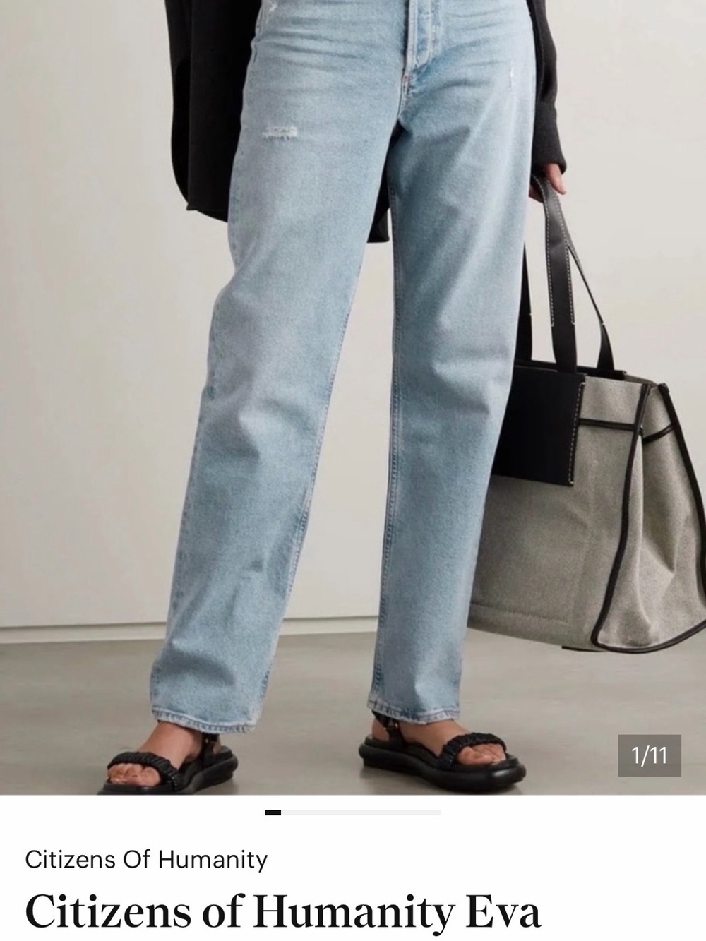 Citizens Of Humanity Straight-Leg Jeans in Light Blue